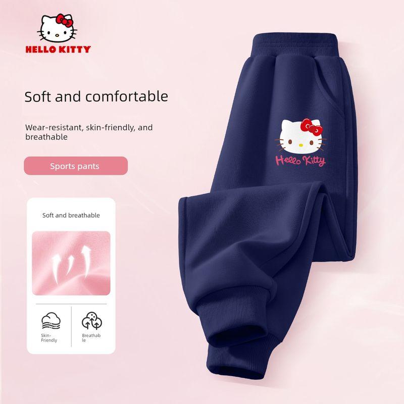 Hello Kitty Girls' Pants Spring and Autumn 2026 New Children's Sports Pants Sweatpants School Spring Thin Style