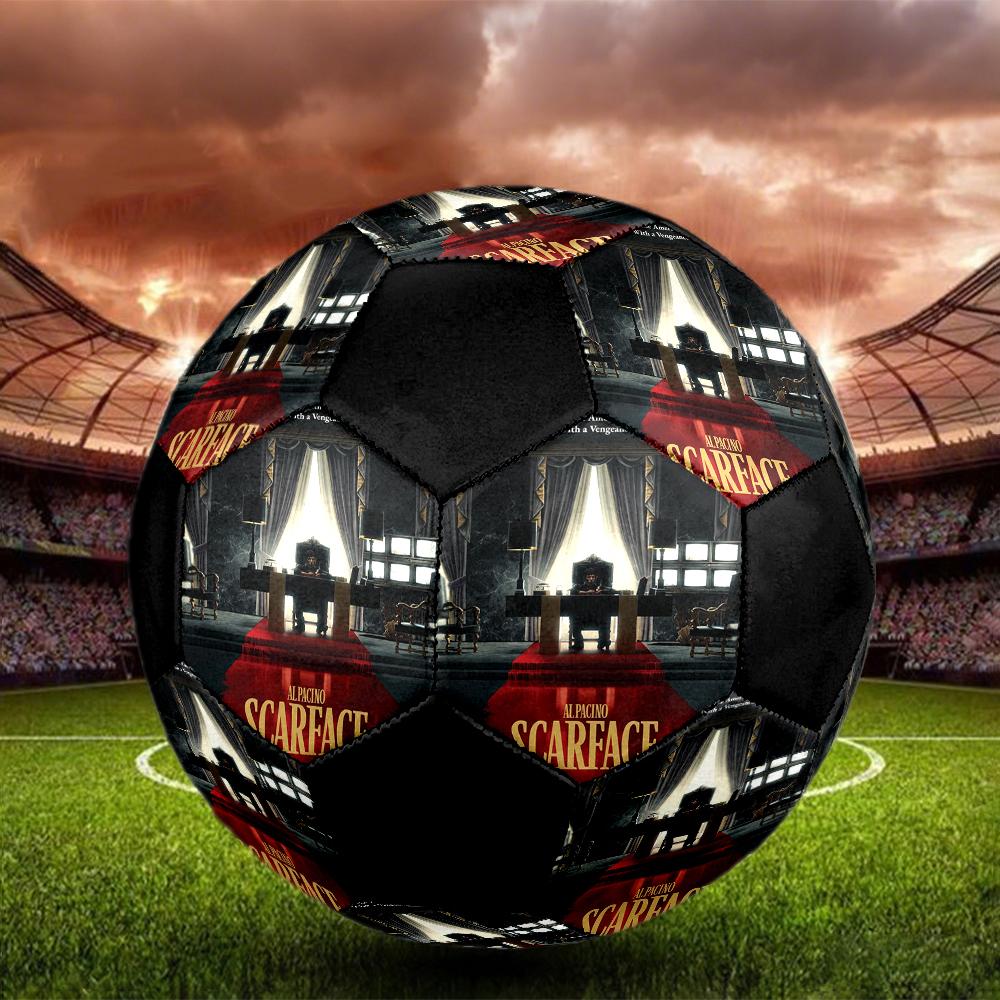 Scarface Indoor Soccer Ball Colorful Machine Stitched PVC Size 5 Team Training Competition Ready Durable High-Bounce Cool Sports Gift