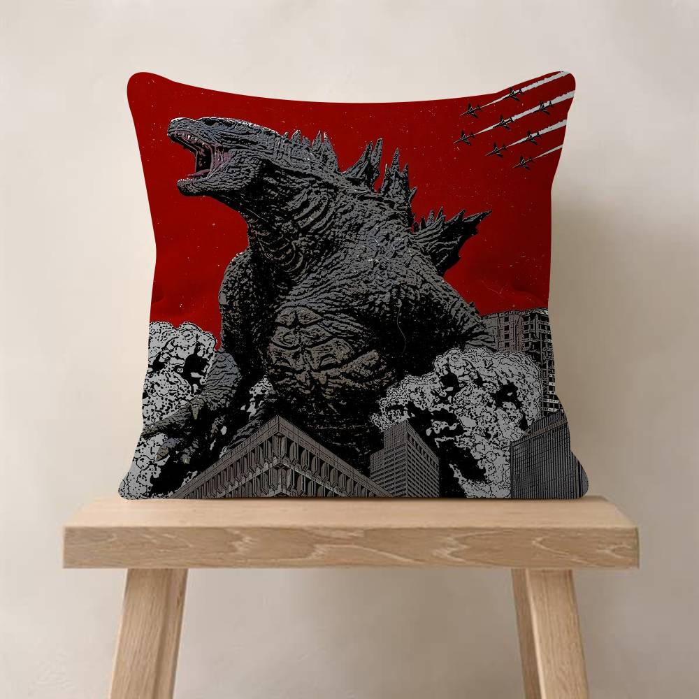 1pc GGodzillas Anime Cushion Cover Car Throw Pillow Case For Sofa Car Christmas Gift