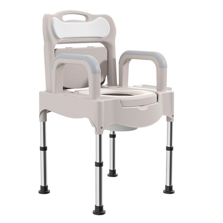Регулируемый стул-туалет из нержавеющей стали для пожилых и беременных женщин, портативный с судном