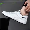 Fashion Autumn Men's Leather Shoes New Sports And Casual Leather Shoes Korean Style Soft Sole Wear-Resistant Travel Sports Leather Shoes