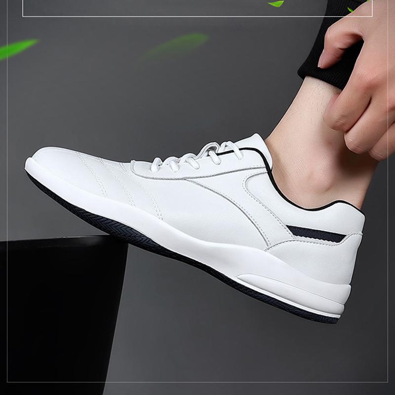 Fashion Autumn Men's Leather Shoes New Sports And Casual Leather Shoes Korean Style Soft Sole Wear-Resistant Travel Sports Leather Shoes