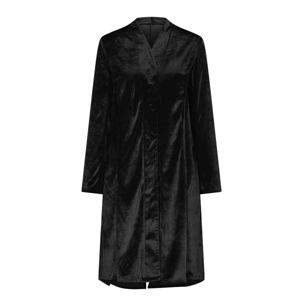 Женский модный кардиган однотонный с длинным рукавом, ретро, с разрезом, свободный, куртка-ветровка