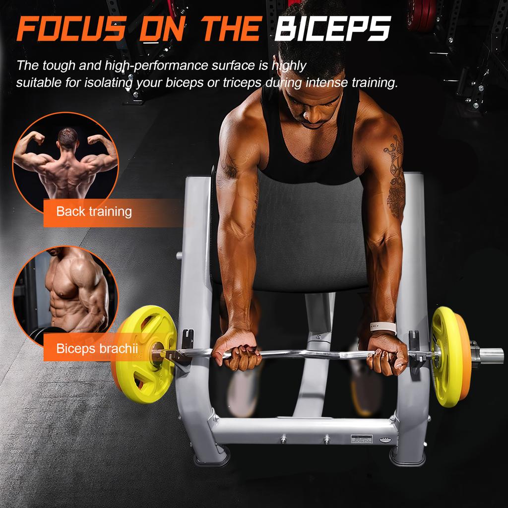 Регулируемая скамья для жима, стойка для сгибаний на бицепс, станция для изолированных сгибаний со штангой и гантелями сидя для домашнего тренажерного зала, силовых тренировок