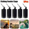 5Pcs 10g-50g Fishings Lure Cage Stainless Steel Trap Bait Basket Fishing Feeder Cage Fishing Tackle