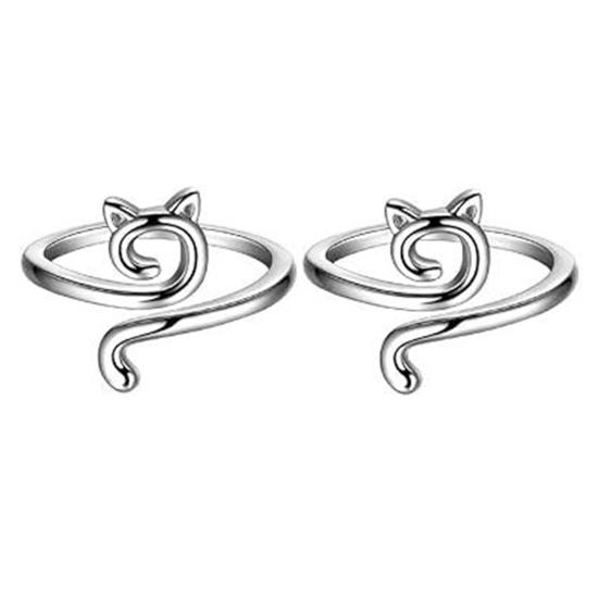 6 шт. кольцо для вязания крючком, регулируемый набор натяжных колец для вязания крючком, нескользящее кольцо в форме кошки, павлина, вязальное кольцо, швейные принадлежности