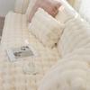 Rabbit Plush Sofa Cushion Winter Padded Plush Cushion Non-slip Leather Sofa Cover  Cover Cloth Towel