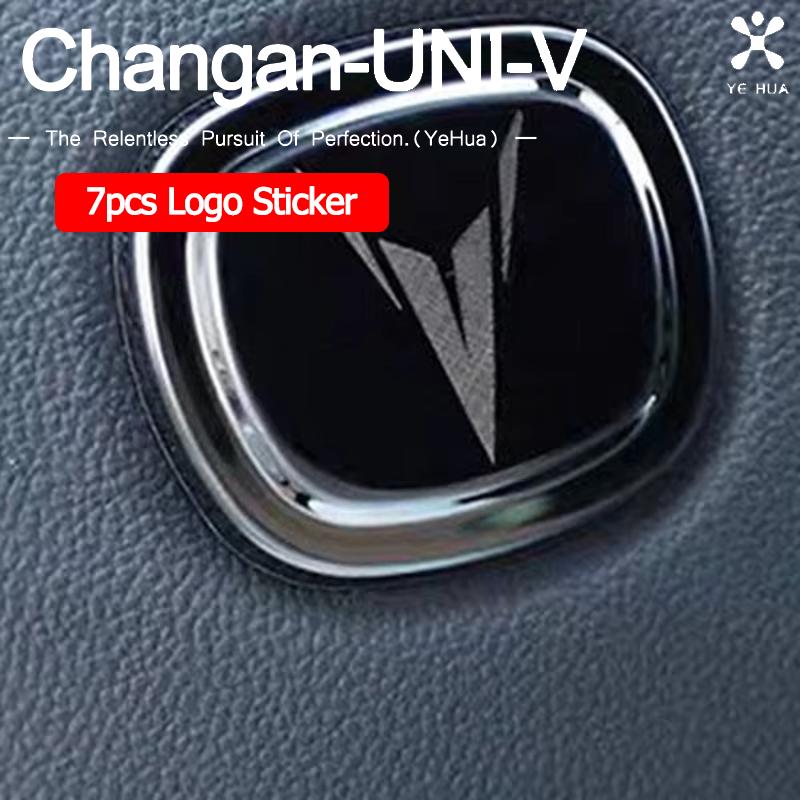 Для Changan UNI-V UNIV UNI-T CS75 Plus Декоративная Накладка на Фару Автомобиля 7шт Наклейка-Заглушка Логотипа Модифицированные Автомобили Эмблемы Тюнинг Детали Accesorios