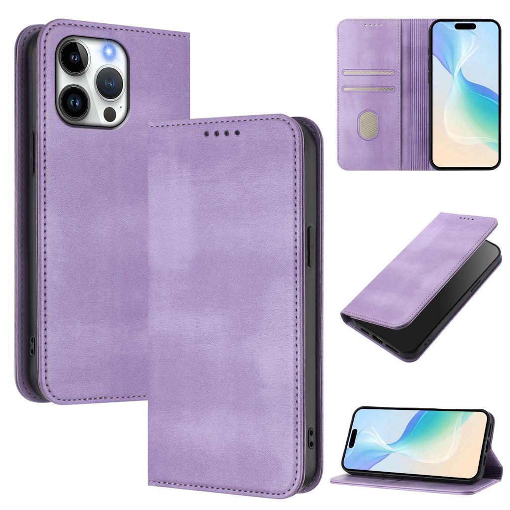 Подходит для кожаного чехла iPhone16E, Samsung S26 ретро кожаный узор кошелек для карт магнитный защитный чехол A25E однотонный