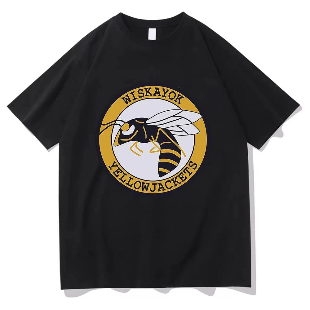 Футболки WHS Yellowjackets 2D Yellowjackets Сезон 3 Смешная Мужская_Женская Одежда Эстетичные Топы Унисекс Одежда Хлопок Графический