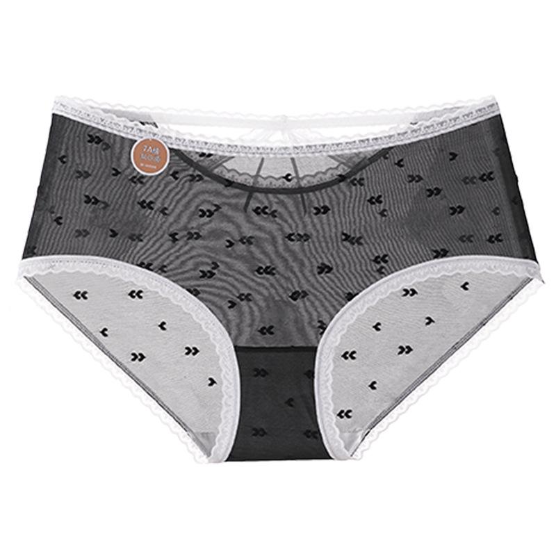 «15D ультратонкое бесшовное женское нижнее белье из искусственного шелка больших размеров, антибактериальная хлопковая промежность, ажурный дизайн»