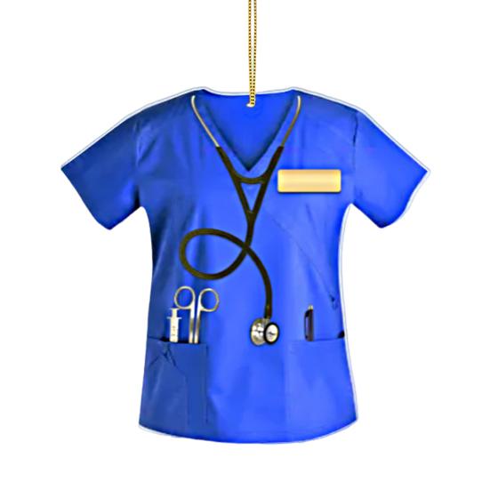 Украшение в форме униформы медсестры, плоское акриловое подвесное украшение, брелок, кулон, подарок для медсестер, врачей, украшение для сумки на машину