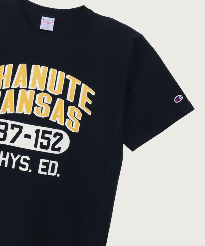 CHAMPION Reverse Weave College Graphic Short Sleeve T-Shirt Navy