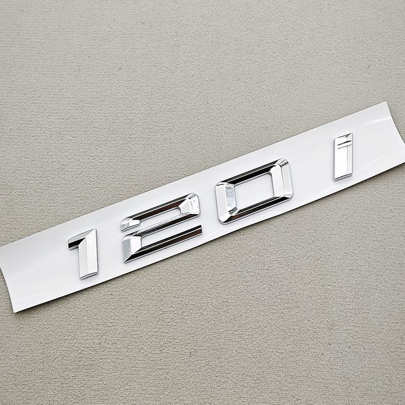 3D ABS Chrome Car Letters Logo 118i 120i 125i Rear Trunk Badge Emblem Sticker For BMW 118i 120i 125i Tail Marking Accessories id2