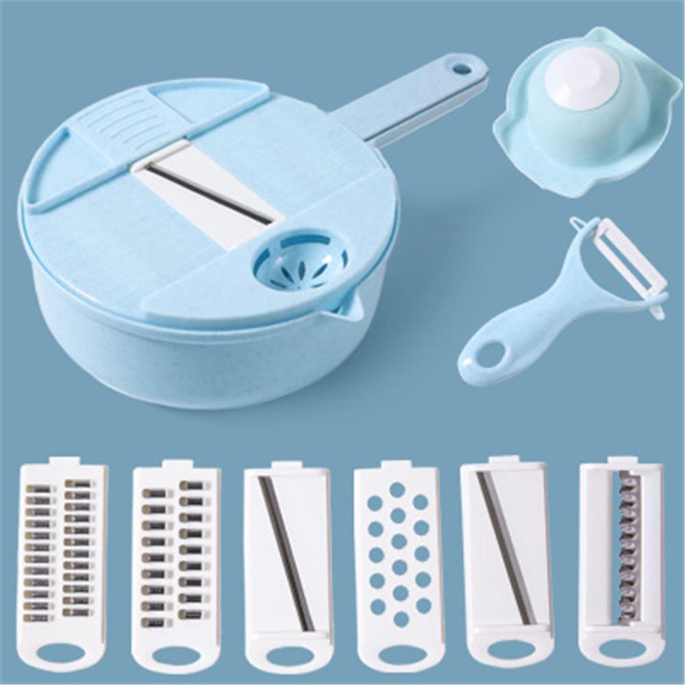 8in1 Mandoline Slicer Vegetable Slicer Potato Peeler Carrot Grater with Strainer Vegetable Cutter