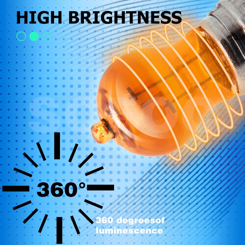 SOFOC PS19W Автомобильный дневной ходовой свет Габаритный огонь Противотуманная фара Лампа указателя поворота 5201 5202 19W Янтарный 2 шт.