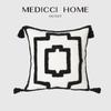 Medicci Home Boho Tufted Throw Pillow Cover 18x18 Inch Modern Upholstery Black And White Cotton Square Cushion Case With Tassels