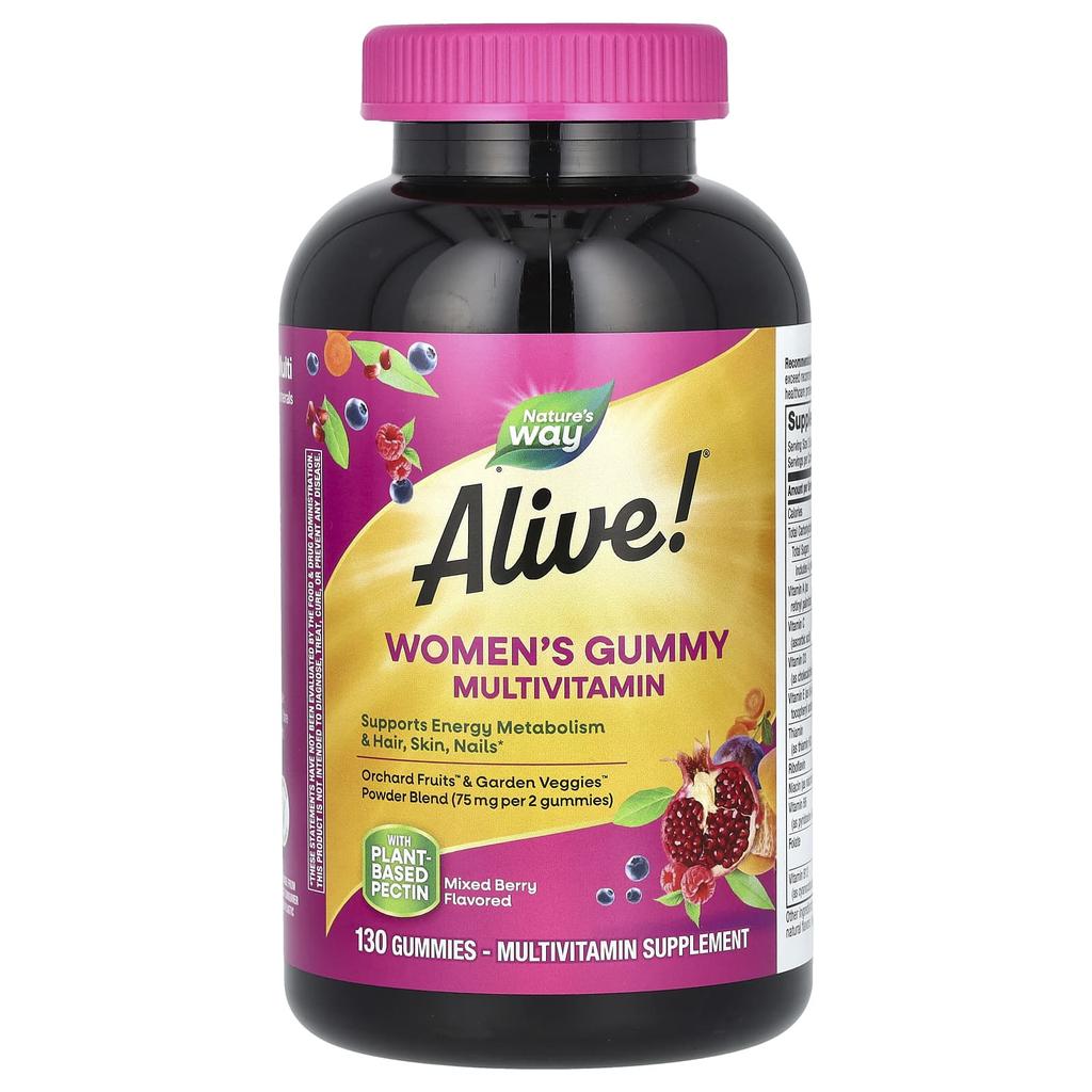 Nature's Way Alive! Women's Gummy Jelly Complete Multivitamin, Mixed Berry, 130 Gummies