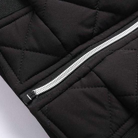 Мужская зимняя однотонная куртка, пальто с воротником-стойкой, карманы с длинными рукавами, планка на молнии, теплое пальто, клетчатая текстура, повседневная верхняя одежда на флисовой подкладке