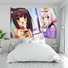 VIKAMA Аниме-гобелен с персонажами Nekopara Chocola и Vanilla Neko для декора стен аниме-комнаты и спальни