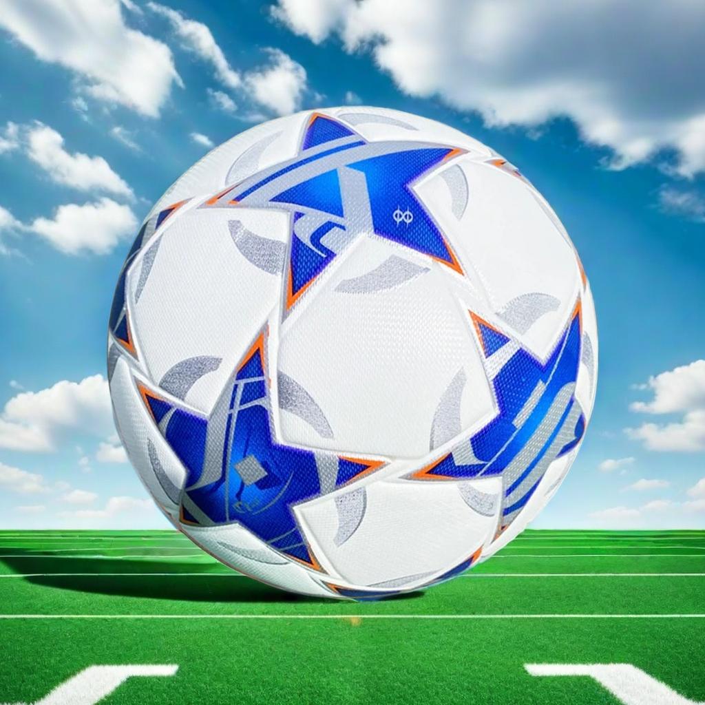 Футбольный мяч, размер 5, резиновый, из искусственной кожи, для тренировок, профессиональных соревнований, герметичный, синий, белый, новый футбольный мяч, стандартный, для тренировок, для взрослых и детей