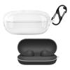 Headphone Case for SONY Clear Case Clear Transparent TPU Simple with Carabiner Protective Cover Sony Stylish Cover Scratch Prevention Case Wireless
