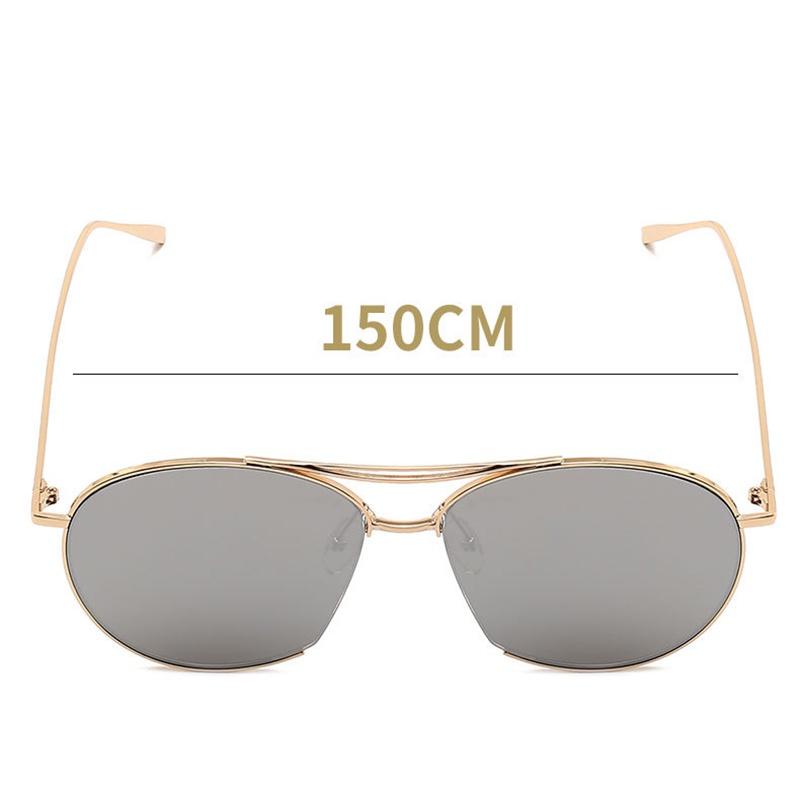High-quality Womens Large Aviator Sunglasses With Sleek Metal Frame And Mirror Lens