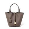 Women's Niche Design Casual Genuine Leather Bucket Handbag