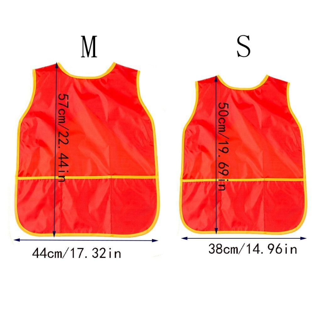With 3 Pockets Painting Aprons Waterproof Kids Apron Craft Activity Kids Art Smock Cook