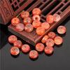 Красный агат из Ляншаня (красный агат, отшлифованный льдом) - разделители и бусины-счеты для изготовления аксессуаров из бодхи своими руками
