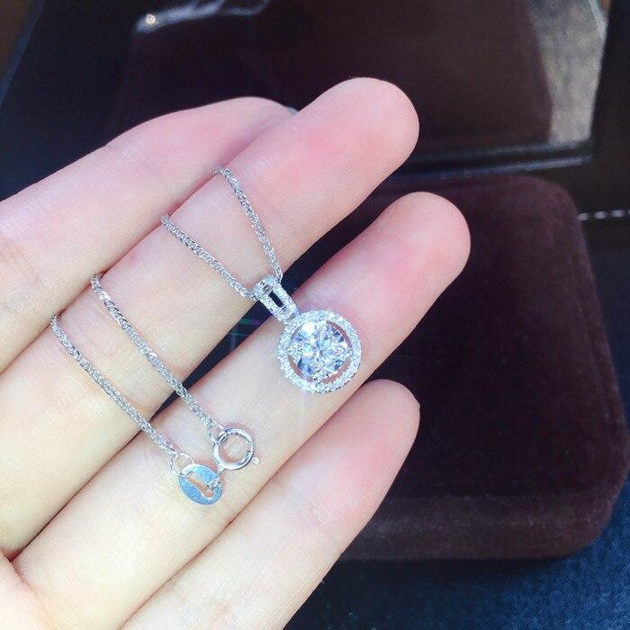 S925 Серебряное ожерелье натуральный бриллиант с подвеской из драгоценного камня муассанит для женщин модное серебро 925 ювелирные изделия Collare Mujer кулон
