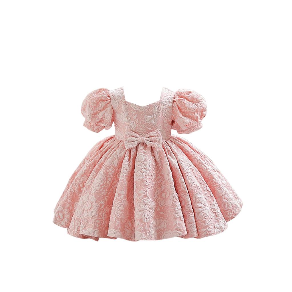 Милое модное платье принцессы с рукавами-фонариками для маленькой девочки