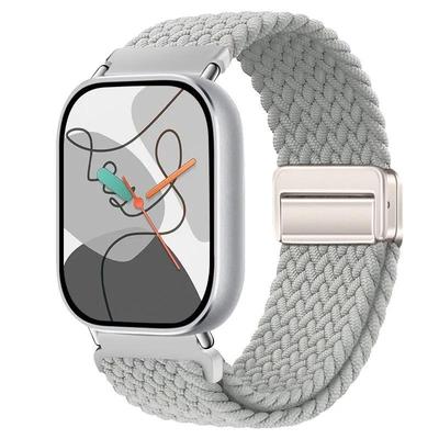 2025 для XIAOMI Магнитная петля для Xiaomi Redmi Watch 4 5 Ремешок Регулируемый плетеный спортивный нейлоновый сменный браслет для Miband 8 pro/9 pro ремешок