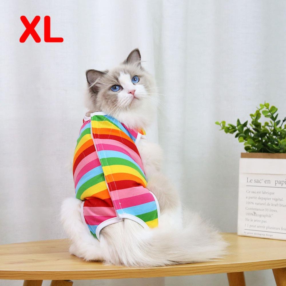 Durable Cartoon Cat Sterilization Clothes Anti-scratch Breathable Pet Surgery Suit Print Anti-licking Clothes