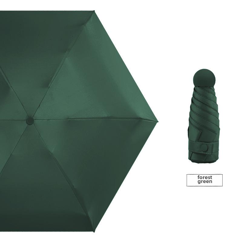 Компактный женский зонт с золотым тиснением: Защита от ультрафиолета, портативный складной, для солнца и дождя