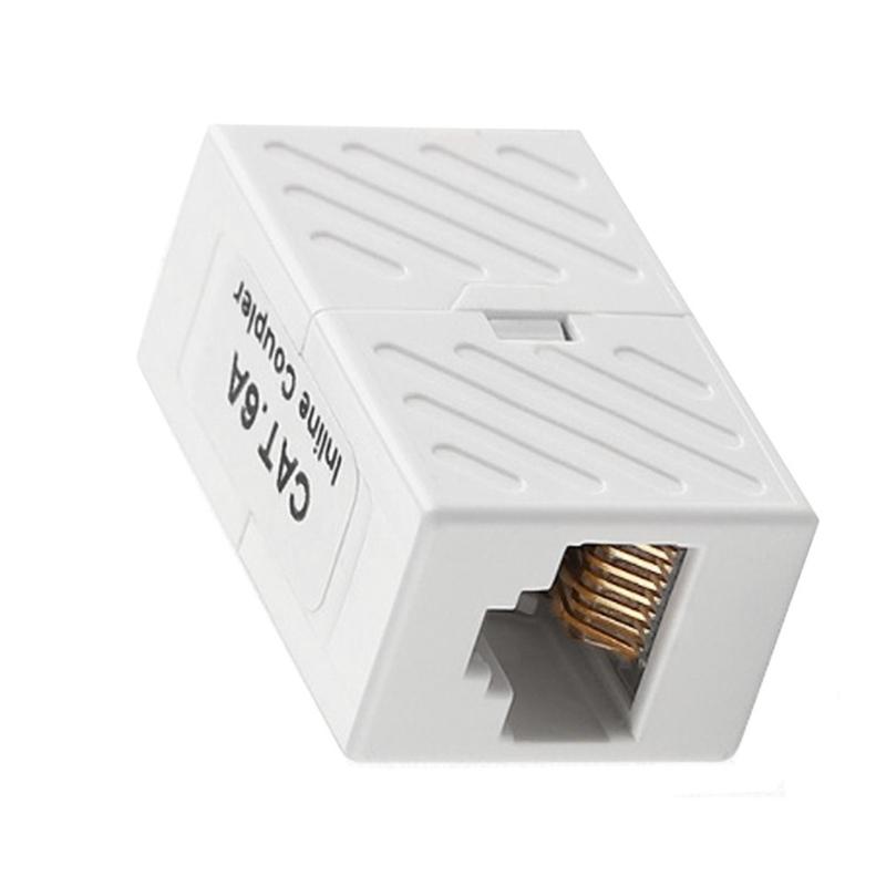 Сетевой разъем RJ45 Cat6 Cat6A Удлинитель Ethernet-кабеля Встроенный соединитель для домашнего офиса Для нескольких устройств