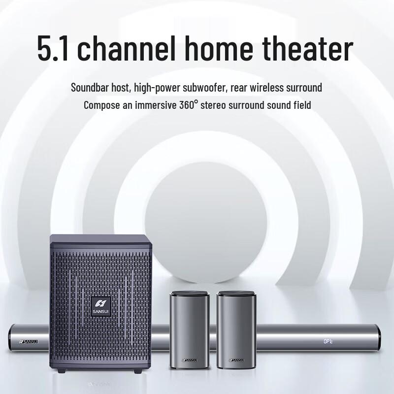 SANSUI DV-91K 5.1-канальная звуковая панель для домашнего кинотеатра