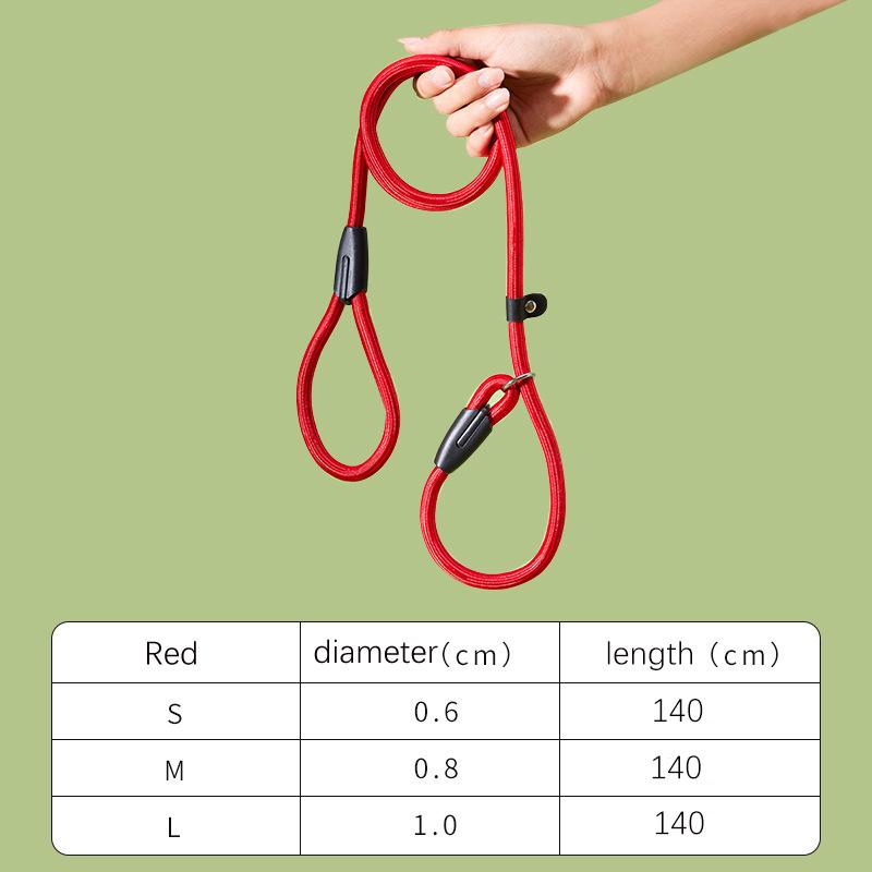 Pet Leash Rope Nylon Rope Pet Puppy Slip Lead Rope Dog Slip Leash Chain Collar Adjustable Dog Training Leash For Small Dog