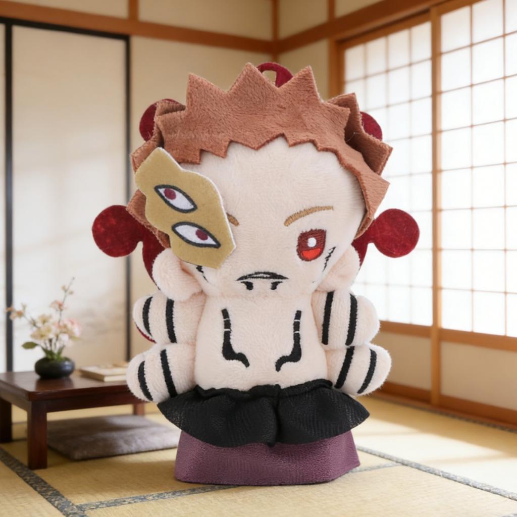 Jujutsu Kaisen Plush Ryomen Sukuna Soft Anime Stuffed Toy Cursed King Sukuna Plushie Toy for Fans Collectible Gift Rome Decor