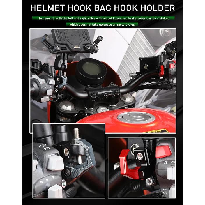 FOR longjia XDV250si XDV300i XDV 300i Moto Brake Master Cylinder Bracket Bag Luggage Helmet Hanger Clamp Hook Holder Carry