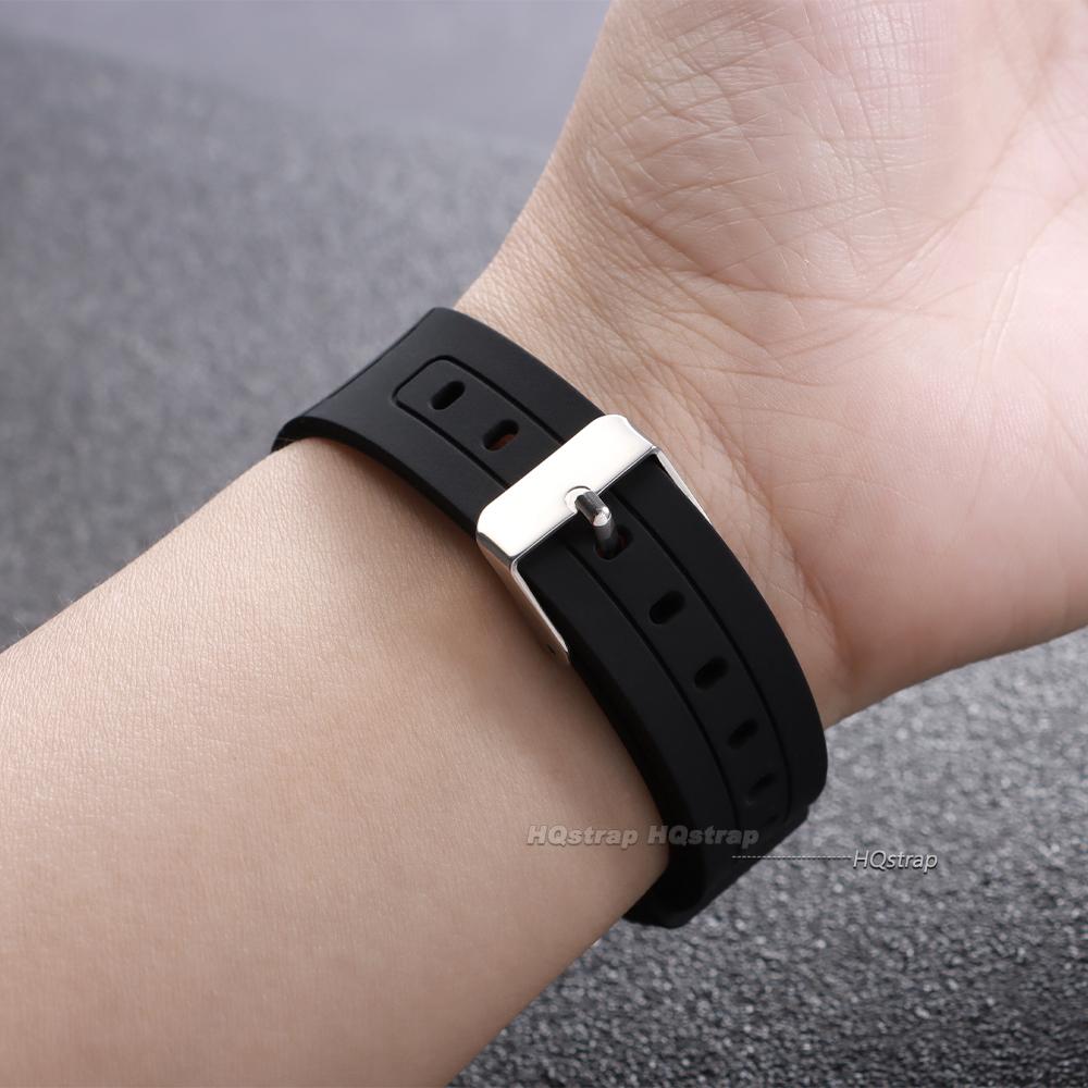 18-мм силиконовый ремешок для часов Casio W800H W800H A158/168 AE1200/1300 SGW400 F91W F84 F105/108 Мягкий ремешок Мужской спортивный браслет