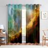 Starry Sky Theme Curtain, Galaxy, Star Pictures, Science Fiction, Fantasy, A Set Of Two, Home Bedroom Living Room Curtain.