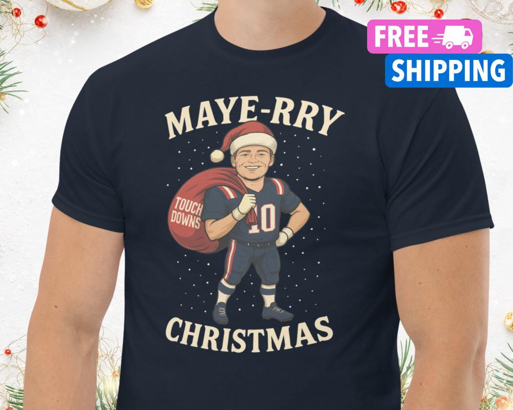 Drake Maye New England Shirt Christmas T Shirt Patriots Unisex XMAS Gift Unisex T-Shirt