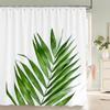 Тропические зеленые листья растений 3D-принт Тканевая шторка для душа полиэстер водонепроницаемая украшение для ванной с крючком занавеска для ванны