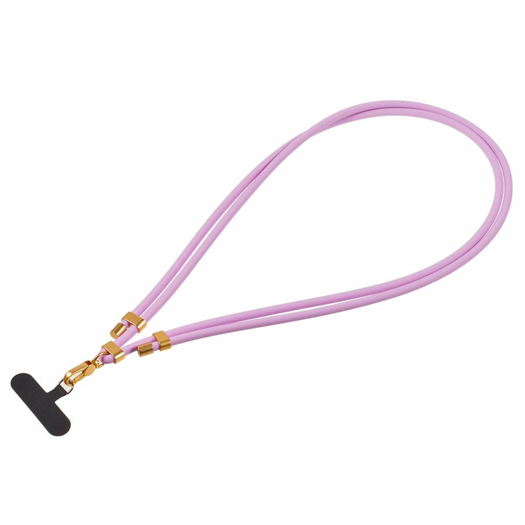 150cm Silicone Phone Lanyard Adjustable Neck Strap with Tether Tab