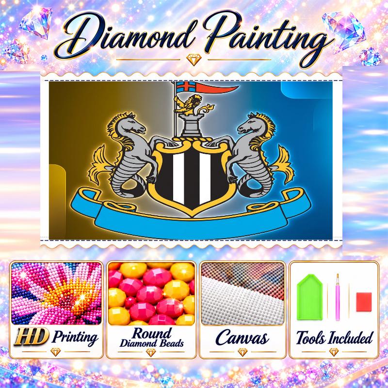 Newcastle United Football Diamond Painting Kit 5D Full Drill DIY Diamond Mosaic Wall Art Home Decor
