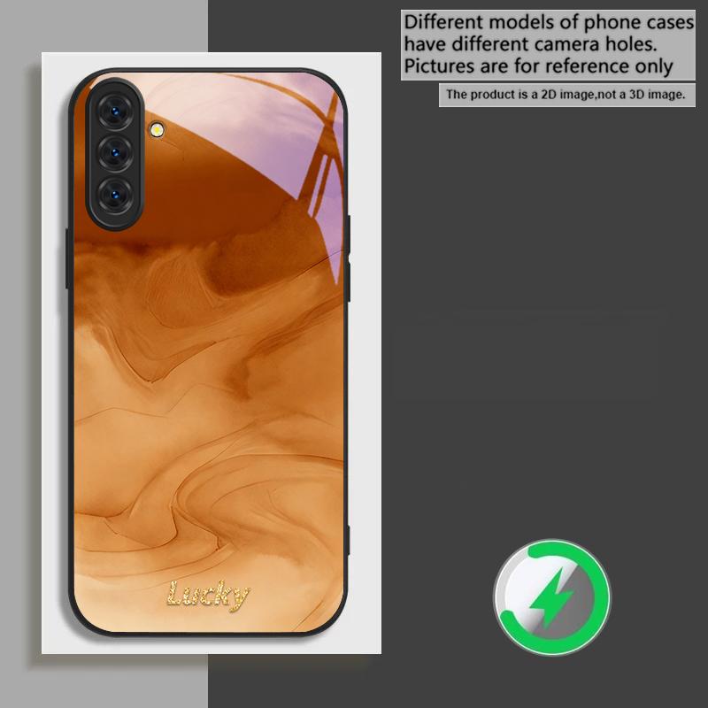 Чернильная wash коннотация синий Для Samsung Galaxy S26 Ultra S20 FE S21 S22+ S23 Plus S24 Ultra 25 Edge Для Magsafe Стеклянный чехол для телефона