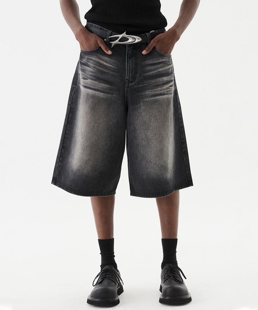 DNSR Signature Bermuda Denim Pants Black