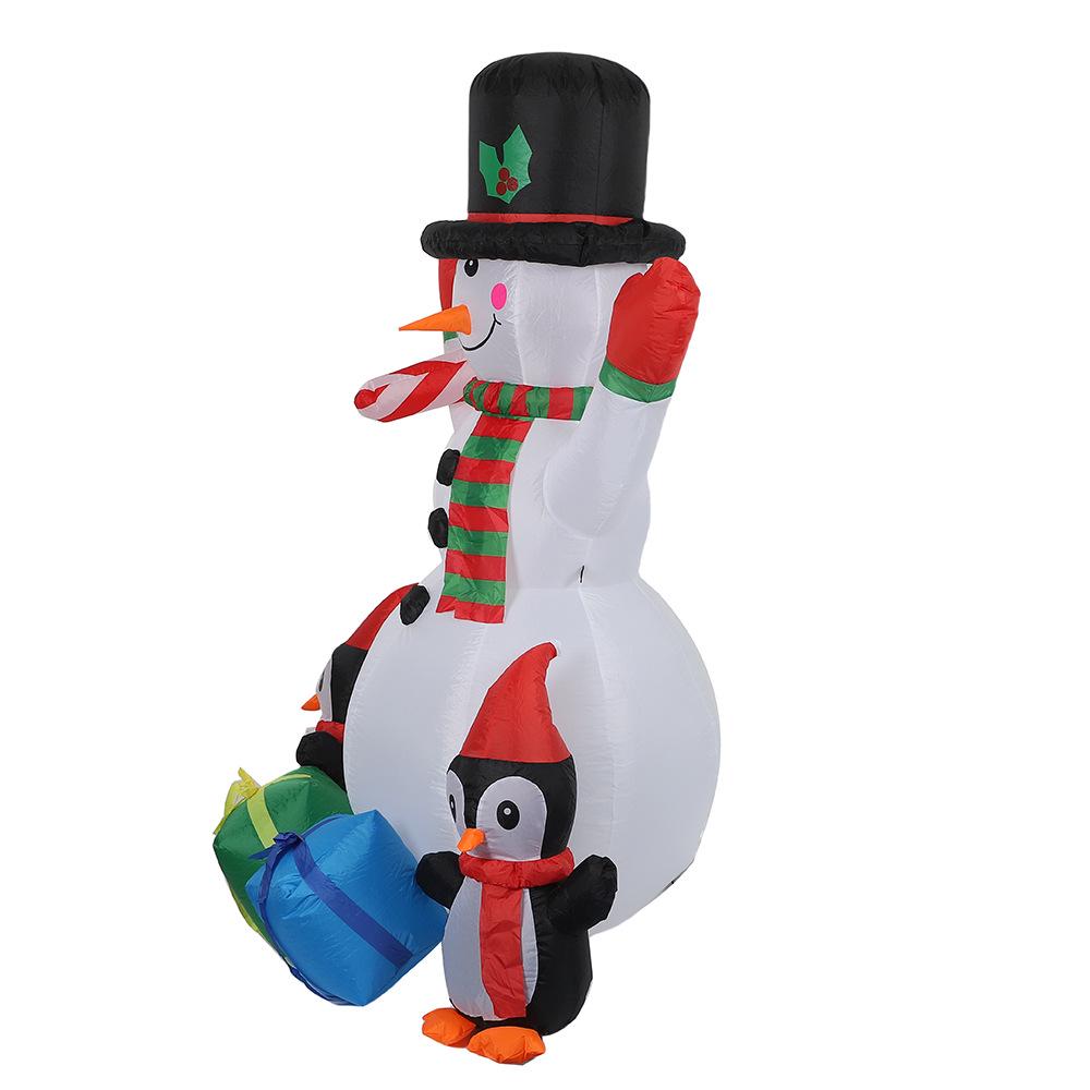 1.8m Christmas Snowman & Penguin Inflatable Gift Set