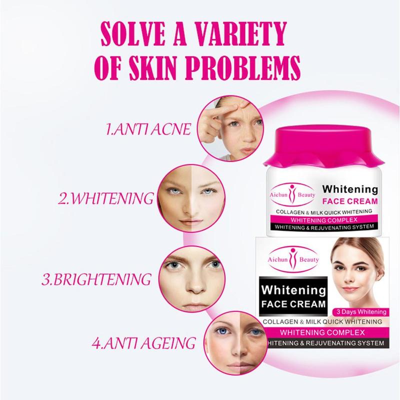 80ml Aichun Fashion Collagen Milk Face Cream for Face Moisturizer Nourishing Whitening Cream Face Skin Care Korean